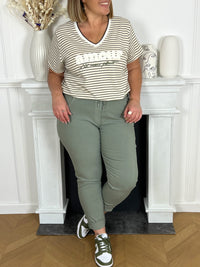 Pantalon vert sauge Made in Italie : Jack - Loïcia