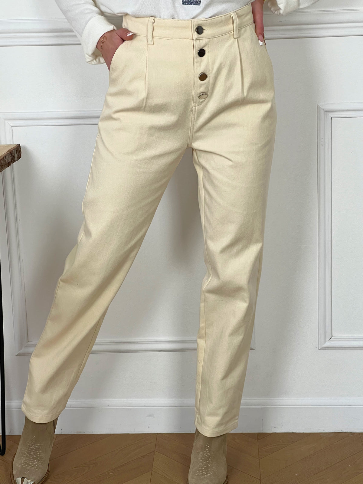 Pantalon beige : Tea - Loïcia