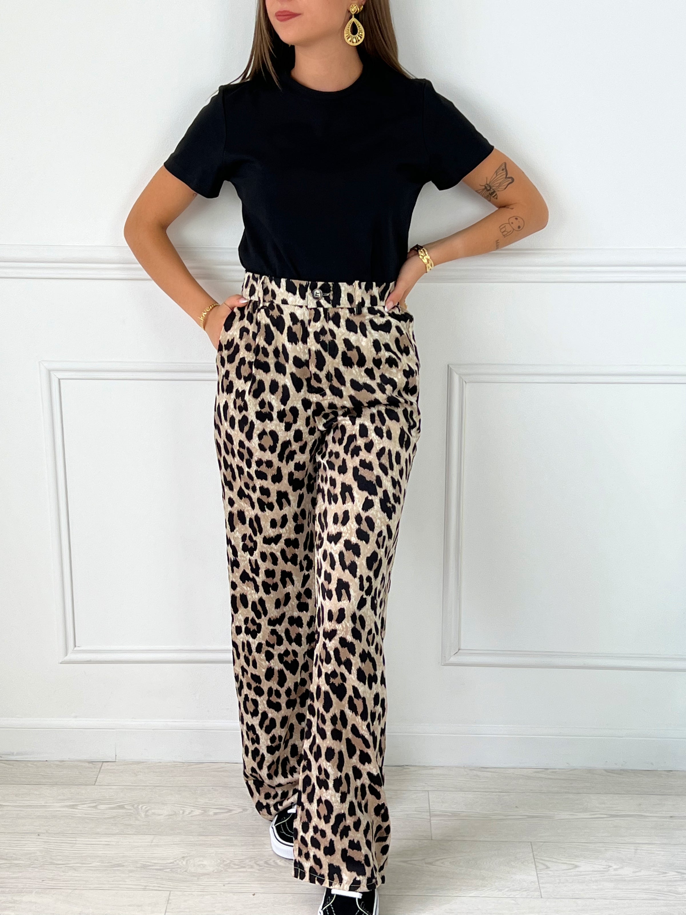 Pantalon fluide leopard Loicia
