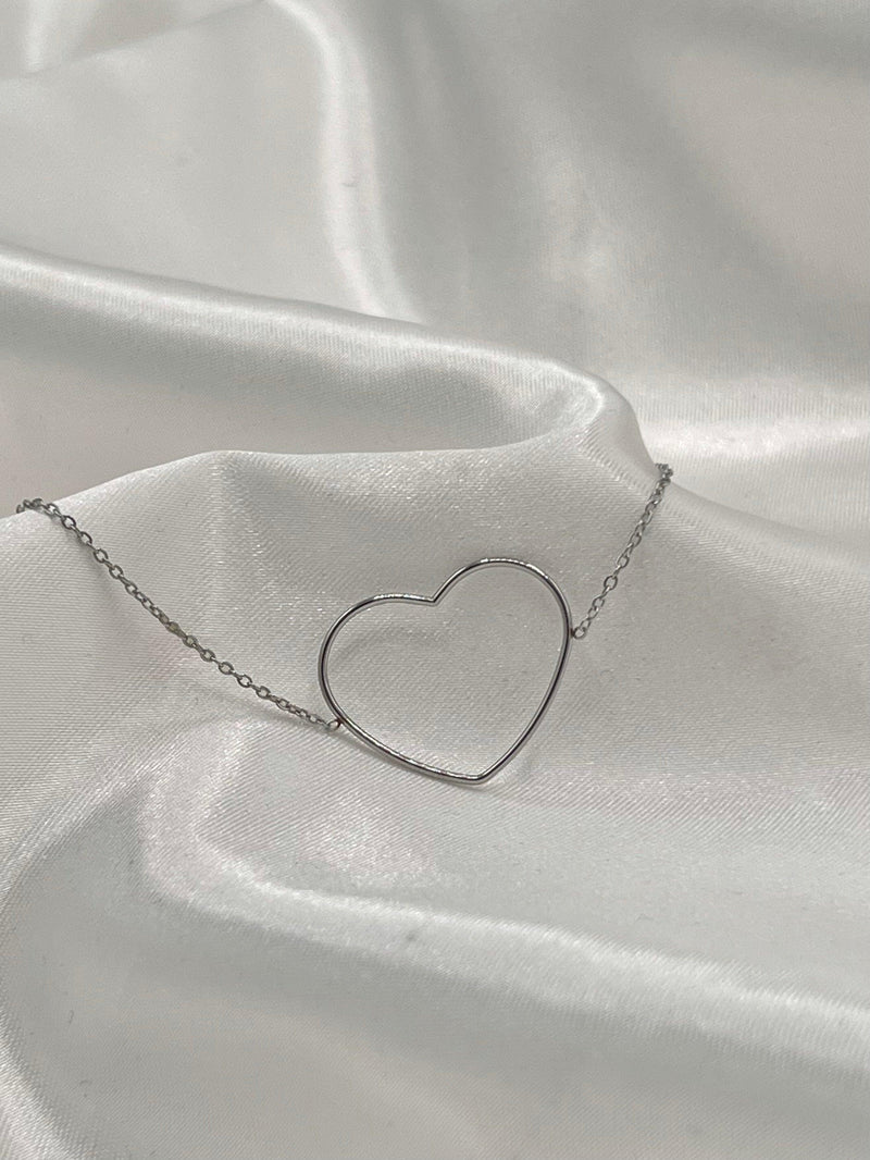 Bracelet petit coeur argenté - Loïcia