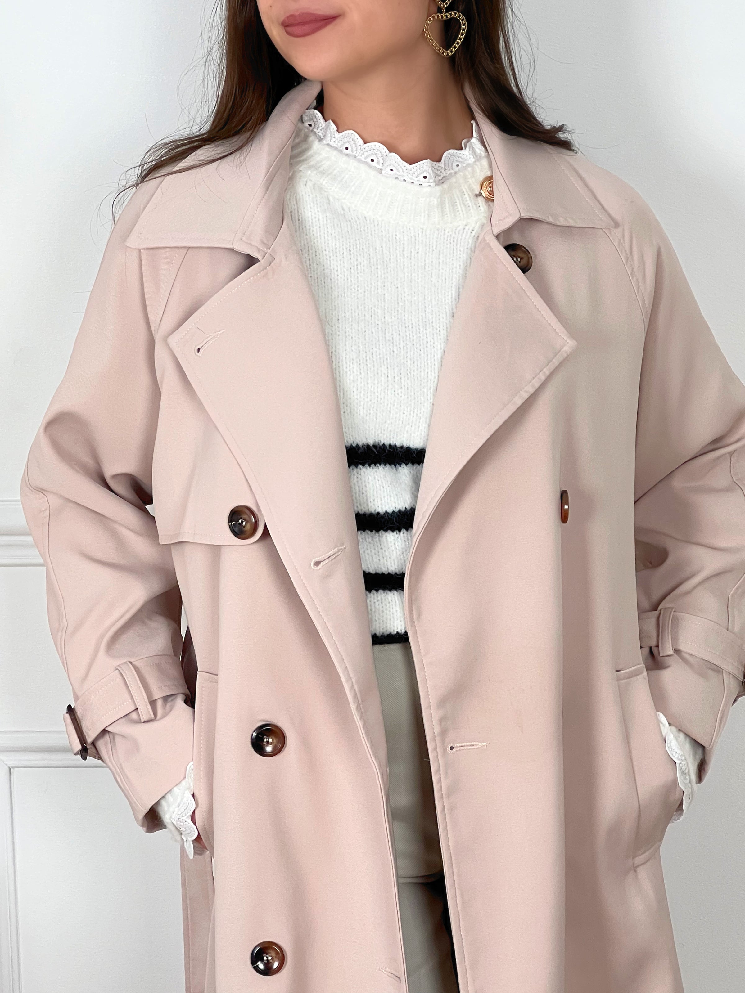 Trench long beige femme Loicia
