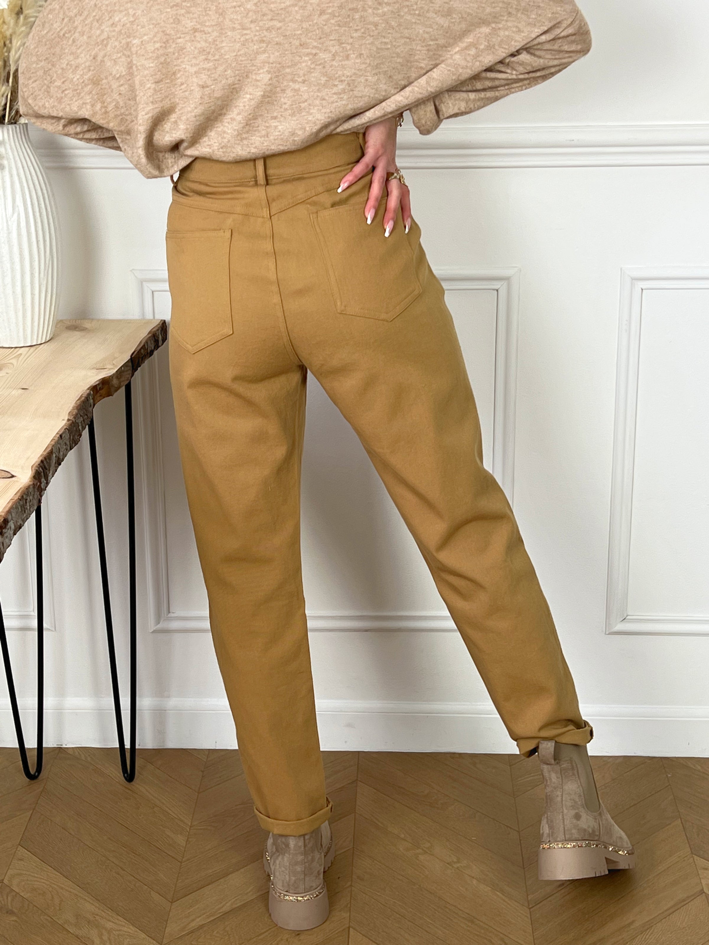 Pantalon top couleur camel