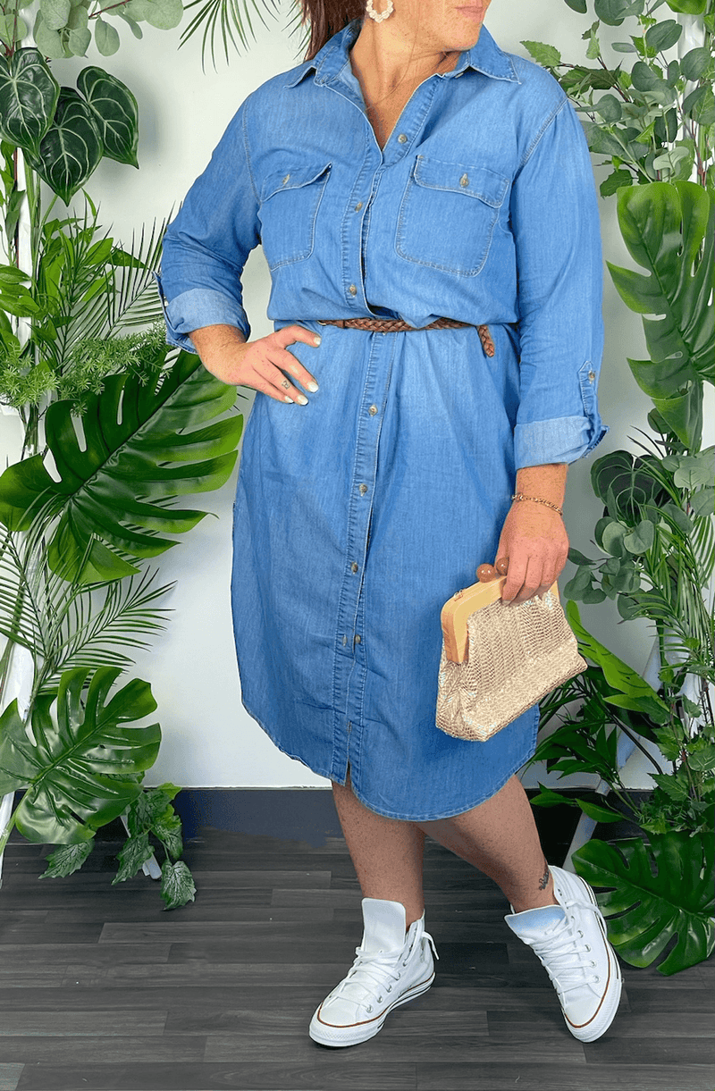 Robe grande tailles en jean Loicia
