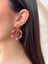 Boucles d’oreilles Clovy roses