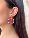 Boucles d’oreilles Clovy roses