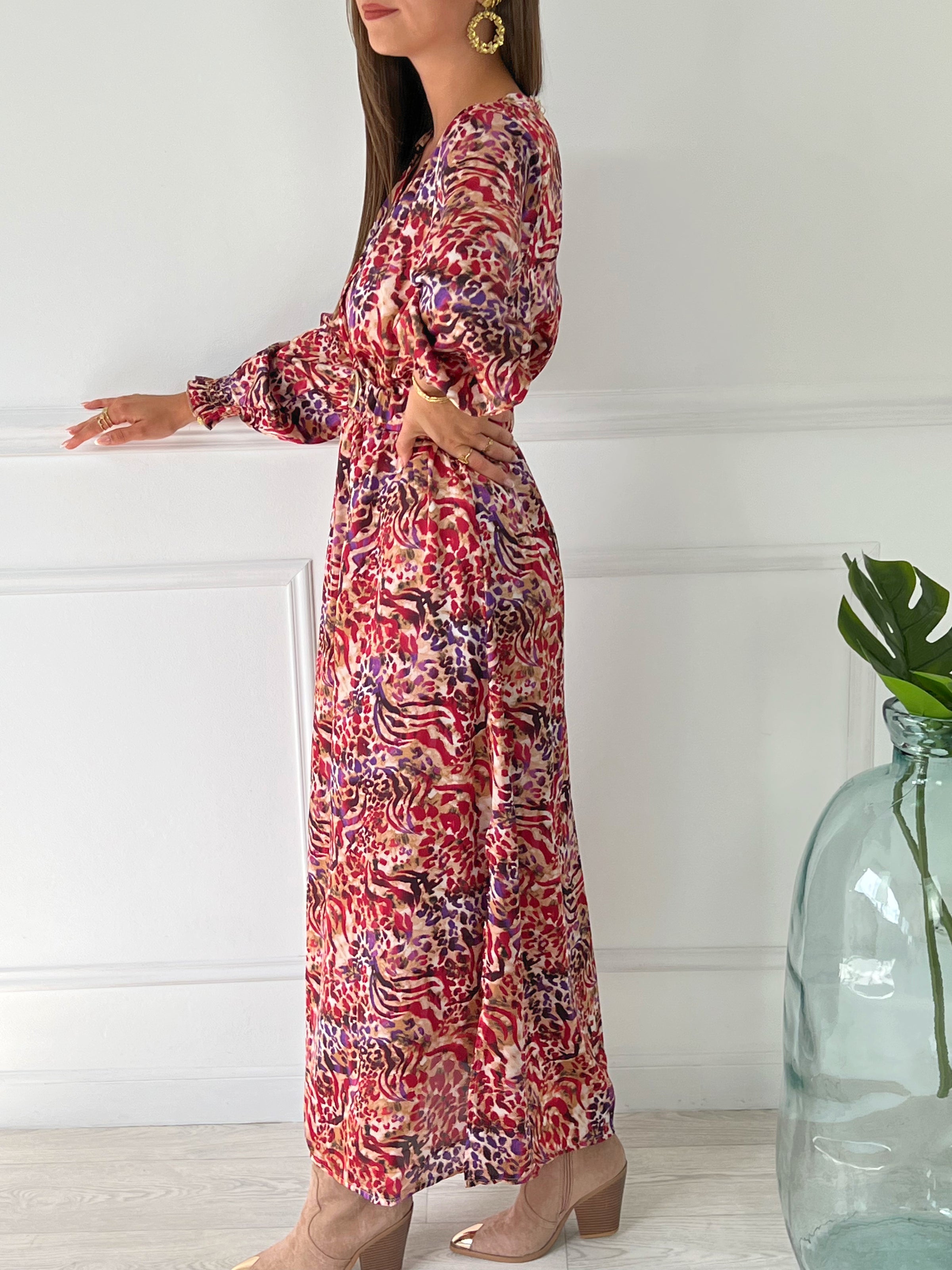 Robe avec discount manche longue
