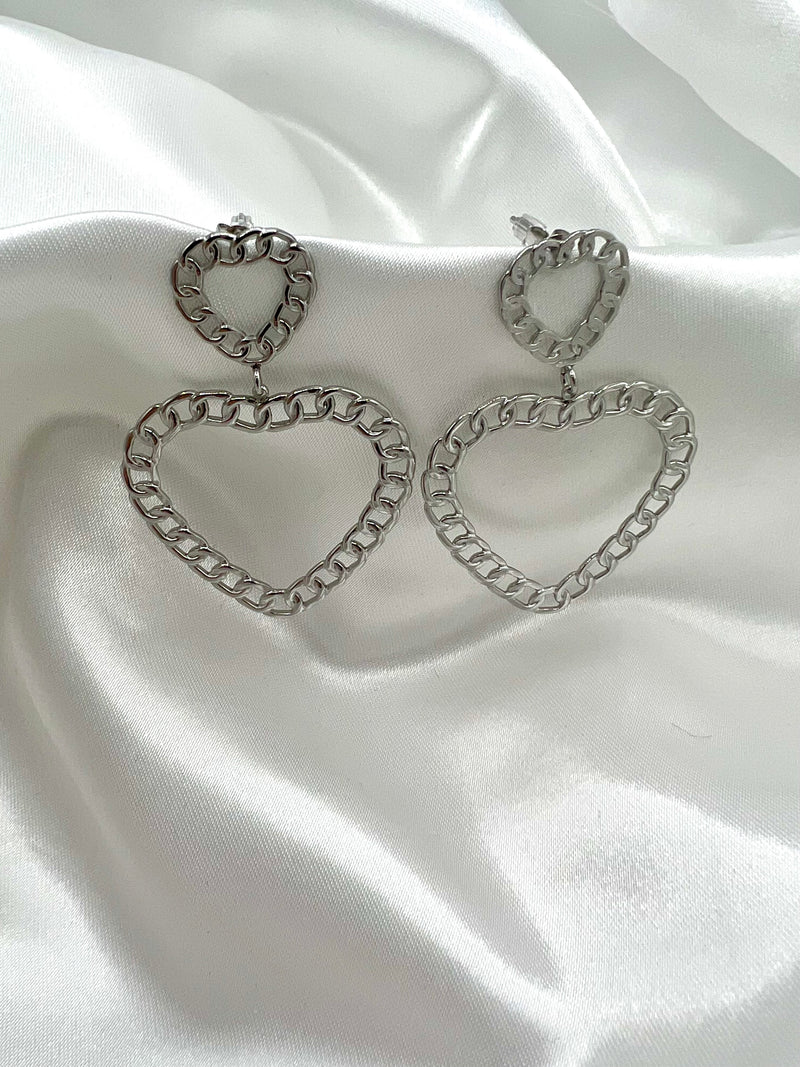 Boucles d'oreilles Cor argentees