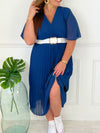 Robe Ophelie bleu marine Curve