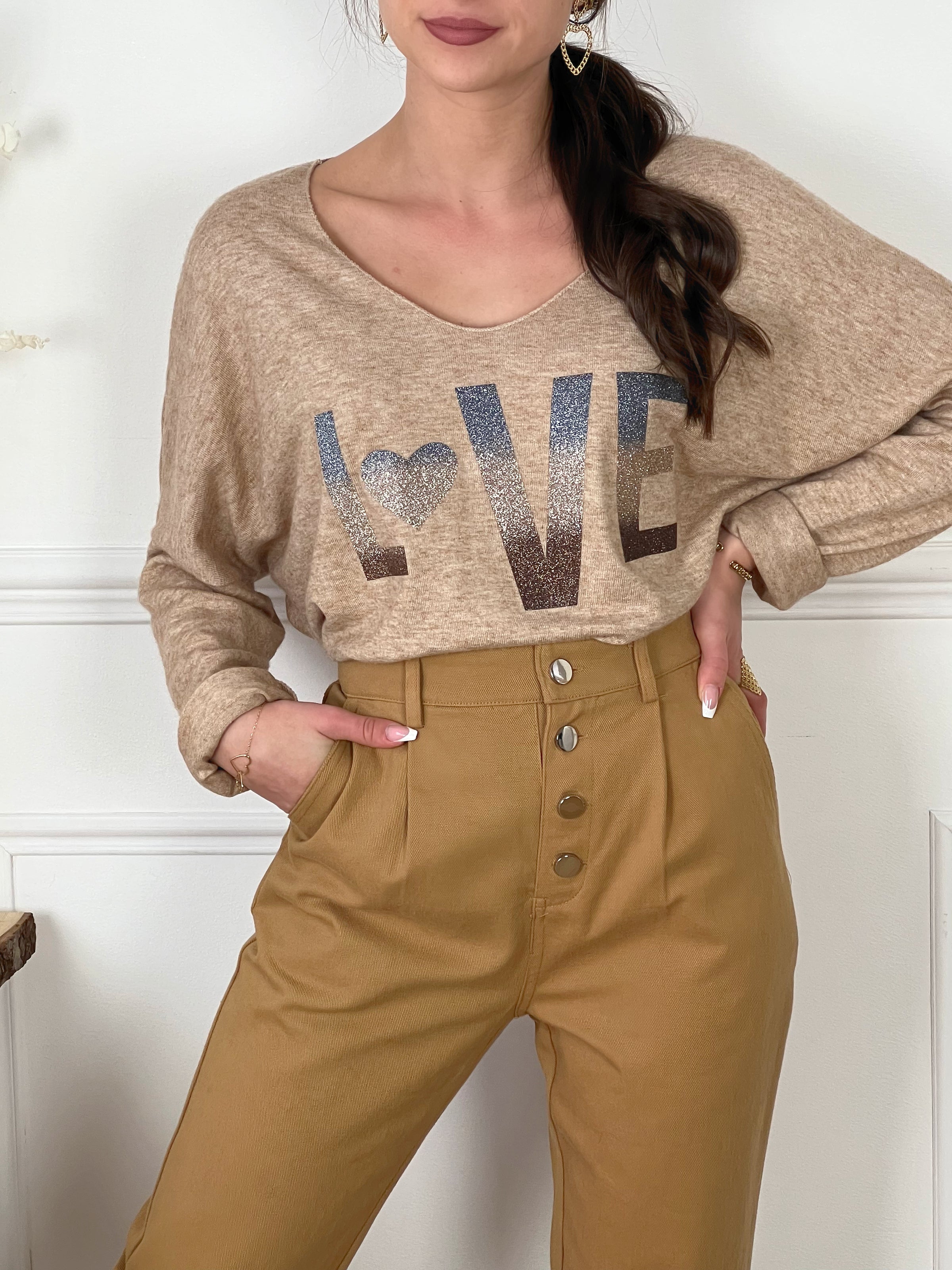 Pantalon 2025 femme camel