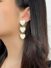 Boucles d’oreilles blanches cœurs : beleza